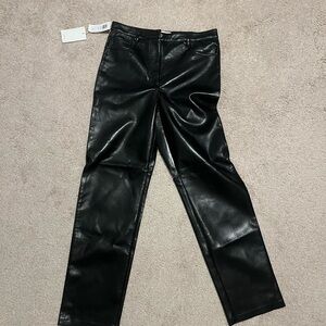 Wilfred Black Glossy Faux Leather Pants